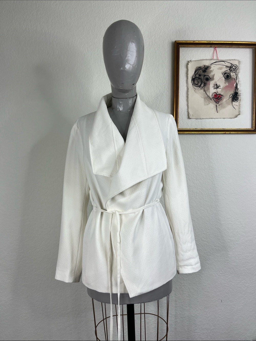 Club Monaco Cadee Wrap Jacket Shawl Collar Blazer Coat Cinch Waist